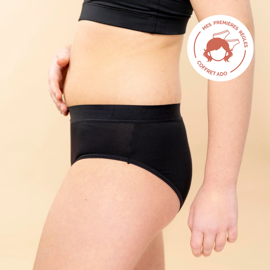 Volga : Mes premières règles - Culotte Menstruelle Flux Moyen - 3XS au XL