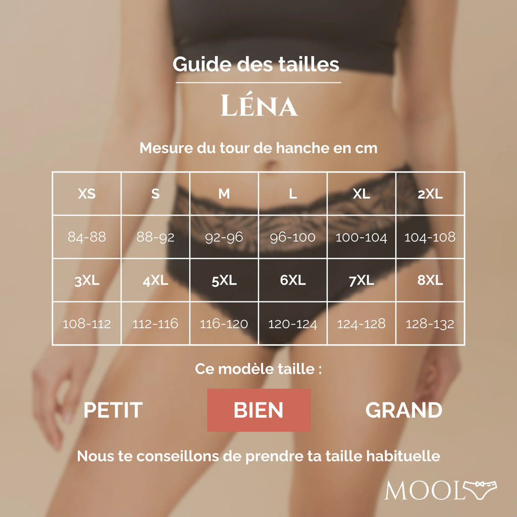 Léna pour Flux Abondant- Non éligible à l'offre 1ère culotte offerte - Du XS au 8XL