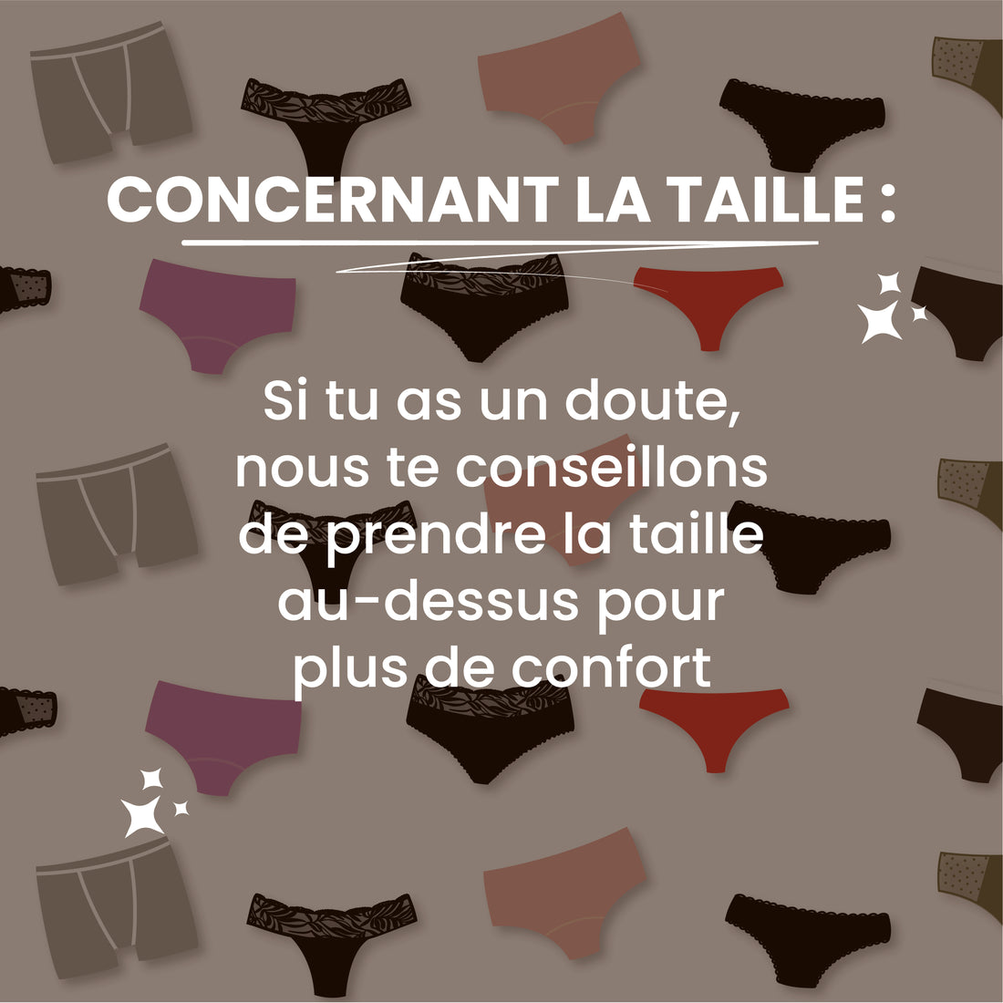 Culotte Menstruelle Mystère – Tous Flux – 3XS au 8XL